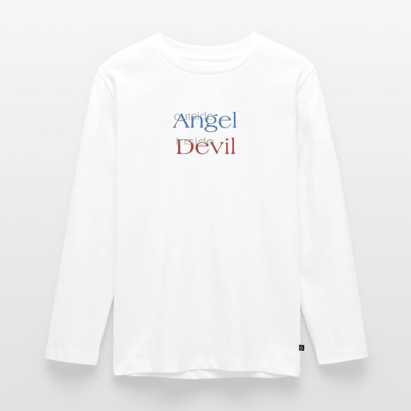 Engel oder Teufel? Teenager Premium Bio Langarmshirt