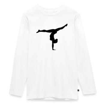 Turnerin, Gymnastin, Turnen - Teenager Premium Bio Langarmshirt - Weiß - Vorne - AI Model Kid Female (0cm)