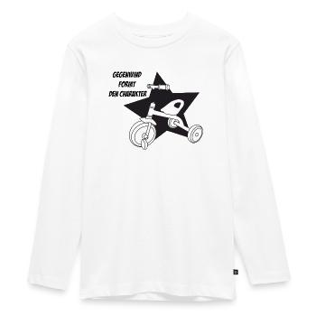 roue 3 - T-shirt manches longues Premium Ado - blanc - Devant - AI Model Kid Female (0cm)