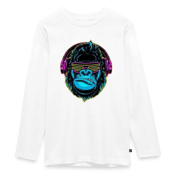 Brogen Logo67 - Teenager Premium Organic Long Sleeve Shirt - white - Front - AI Model Kid Female (0cm)