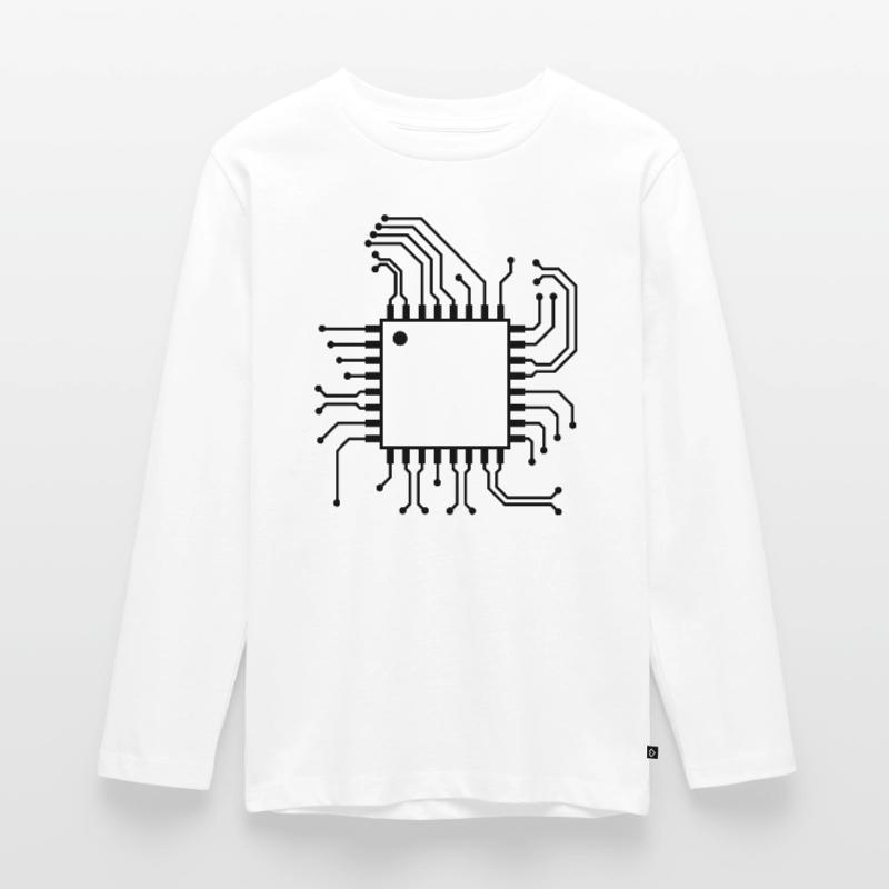 Electronics microcontroller FPGA circuit electrot Teenager Premium Organic Long Sleeve Shirt