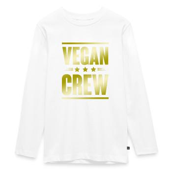 Vegan Crew - Teenager Premium Organic Long Sleeve Shirt - white - Front - AI Model Kid Female (0cm)