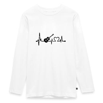 GITARRE - Teenager Premium Bio Langarmshirt - Weiß - Vorne - AI Model Kid Female (0cm)