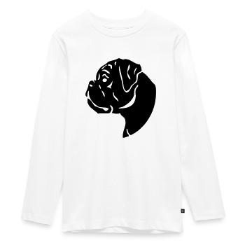 boxerdog003 - T-shirt manches longues Premium Ado - blanc - Devant - AI Model Kid Female (0cm)