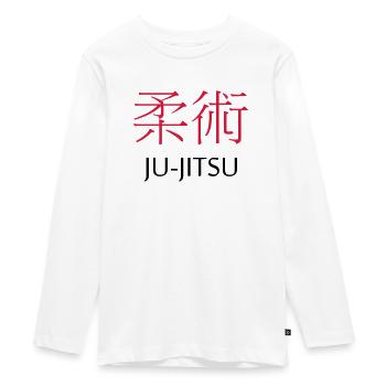 Jiu Jitsu - Teenager Premium Organic Long Sleeve Shirt - white - Front - AI Model Kid Female (0cm)