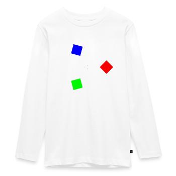 Art abstrait - Design rectangle coloré - T-shirt manches longues Premium Ado - blanc - Devant - AI Model Kid Female (0cm)