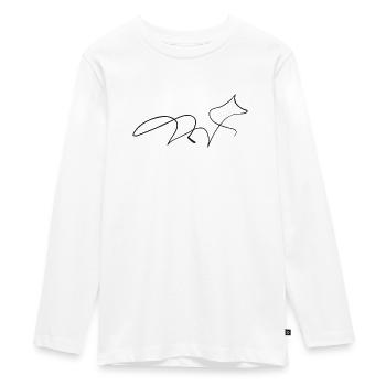 Fuchs - Teenager Premium Bio Langarmshirt - Weiß - Vorne - AI Model Kid Female (0cm)