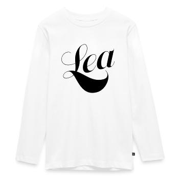 Lea - Teenager Premium Bio Langarmshirt - Weiß - Vorne - AI Model Kid Female (0cm)