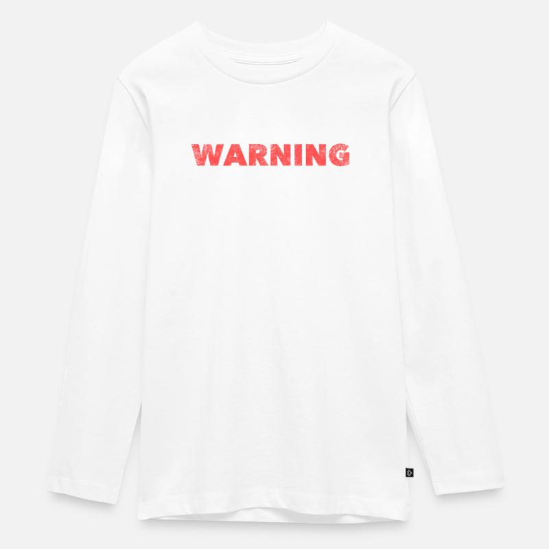 Warnung: Ich bin ein Geschichts-Nerd - Teenager Premium Bio Langarmshirt - Weiß