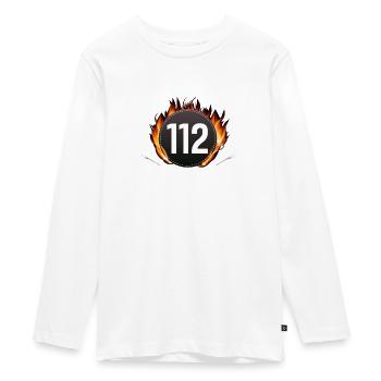 Feuerwehr SHIRT - 112 Hausbesuche Geschenkidee - Teenager Premium Bio Langarmshirt - Weiß - Vorne - AI Model Kid Female (0cm)