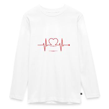 Pferd Huf Reiterin Sport Spruch Geschenkidee - Teenager Premium Bio Langarmshirt - Weiß - Vorne - AI Model Kid Female (0cm)