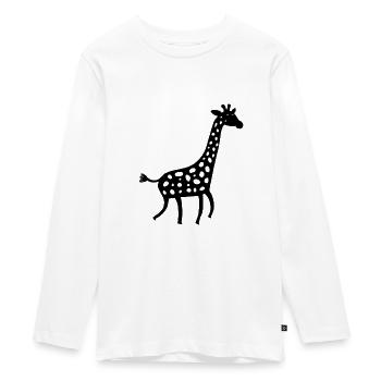 Giraffe - Teenager Premium Organic Long Sleeve Shirt - white - Front - AI Model Kid Female (0cm)