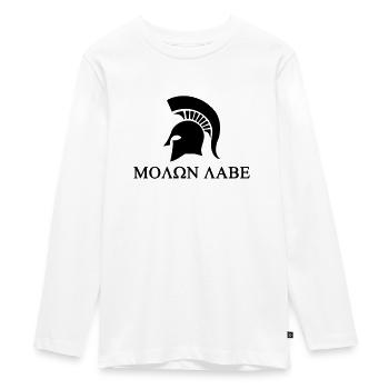 molon labe - Teenager Premium Bio Langarmshirt - Weiß - Vorne - AI Model Kid Female (0cm)