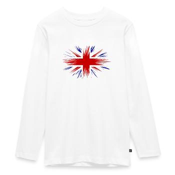 Union Jack - Teenager Premium Organic Long Sleeve Shirt - white - Front - AI Model Kid Female (0cm)