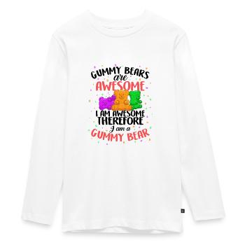 Jelly Gummies T-shirt Soft Sugar Candy Fruity - T-shirt manches longues Premium Ado - blanc - Devant - AI Model Kid Female (0cm)