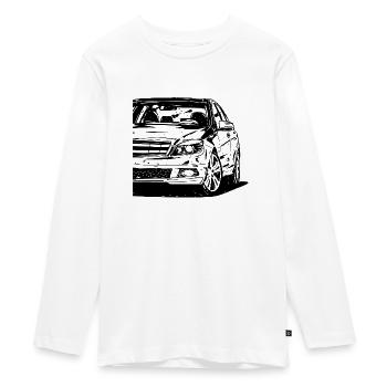 W204 - Teenager Premium Organic Long Sleeve Shirt - white - Front - AI Model Kid Female (0cm)