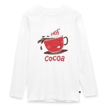 Tasse de cacao - T-shirt manches longues Premium Ado - blanc - Devant - AI Model Kid Female (0cm)