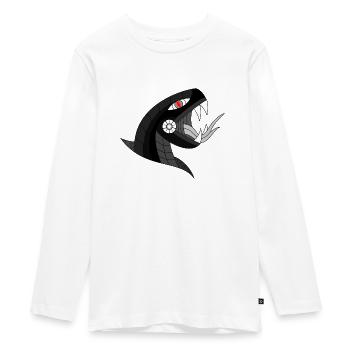 Dunkle Schlange - Teenager Premium Bio Langarmshirt - Weiß - Vorne - AI Model Kid Female (0cm)