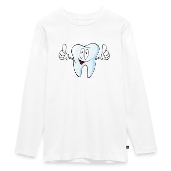 dent - T-shirt manches longues Premium Ado - blanc - Devant - AI Model Kid Female (0cm)