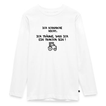 Traktor Traum - Teenager Premium Bio Langarmshirt - Weiß - Vorne - AI Model Kid Female (0cm)