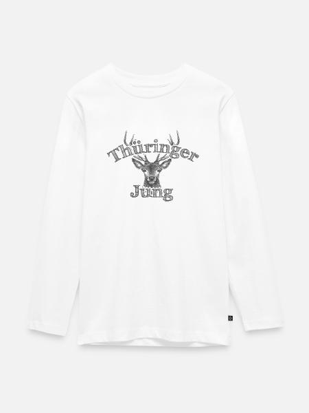 Thüringer Jung - Teenager Premium Bio Langarmshirt - Weiß