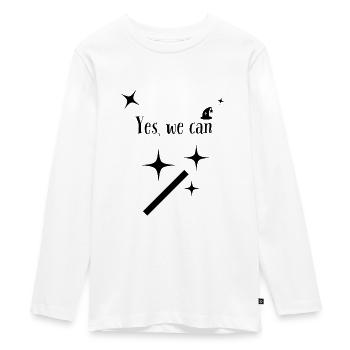 Magie, Magie, École de Magie, Harry, Hermione - T-shirt manches longues Premium Ado - blanc - Devant - AI Model Kid Female (0cm)
