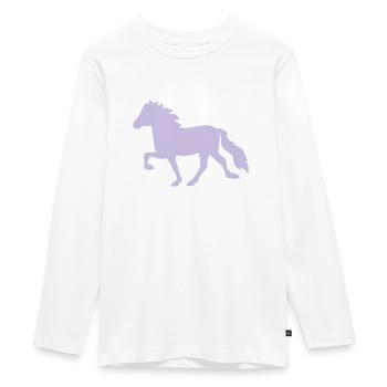 Islandpferd - Teenager Premium Bio Langarmshirt - Weiß - Vorne - AI Model Kid Female (0cm)