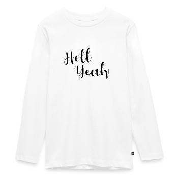 Enfer ouais lettrage - T-shirt manches longues Premium Ado - blanc - Devant - AI Model Kid Female (0cm)