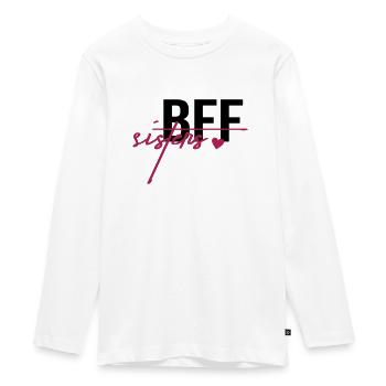 BFF Sisters - Teenager Premium Organic Long Sleeve Shirt - white - Front - AI Model Kid Female (0cm)