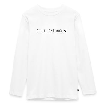 best friends - Teenager Premium Bio Langarmshirt - Weiß - Vorne - AI Model Kid Female (0cm)