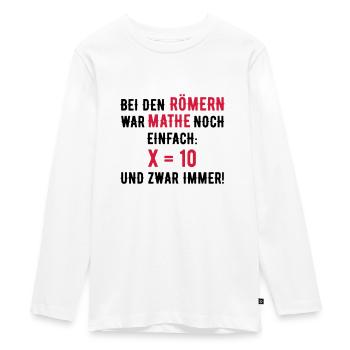 Mathe im alten Rom - Teenager Premium Bio Langarmshirt - Weiß - Vorne - AI Model Kid Female (0cm)