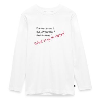 Citations - T-shirt manches longues Premium Ado - blanc - Devant - AI Model Kid Female (0cm)