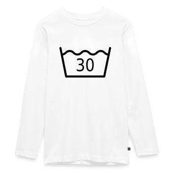 Dreissig Grad Waschgang - Teenager Premium Bio Langarmshirt - Weiß - Vorne - AI Model Kid Female (0cm)
