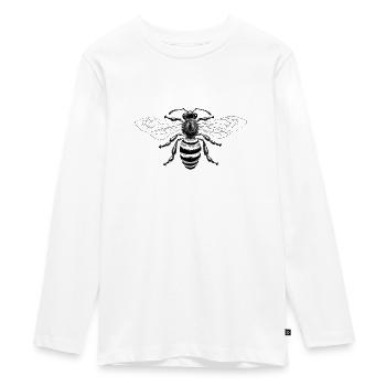 Bee - Teenager Premium Bio Langarmshirt - Weiß - Vorne - AI Model Kid Female (0cm)