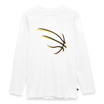 basketball - Teenager Premium Organic Long Sleeve Shirt - white - Front - AI Model Kid Female (0cm)