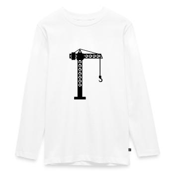 Kran Baustelle - Teenager Premium Bio Langarmshirt - Weiß - Vorne - AI Model Kid Female (0cm)