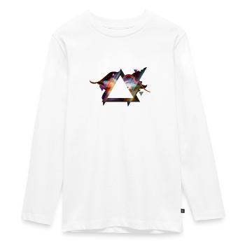 Illuminati-Dreieck - Teenager Premium Bio Langarmshirt - Weiß - Vorne - AI Model Kid Female (0cm)