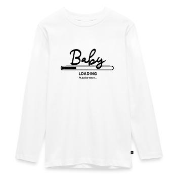 Baby loading - Teenager Premium Organic Long Sleeve Shirt - white - Front - AI Model Kid Female (0cm)