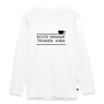 Echte Maenner trinken Kaba - Teenager Premium Bio Langarmshirt - Weiß - Vorne - AI Model Kid Female (0cm)