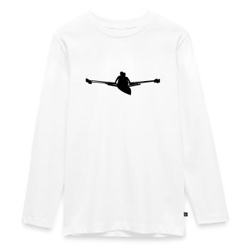 Rudern, Ruderboot - Teenager Premium Bio Langarmshirt - Weiß - Vorne - AI Model Kid Female (0cm)