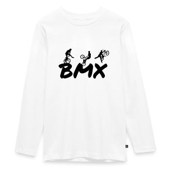 BMX - Teenager Premium Bio Langarmshirt - Weiß - Vorne - AI Model Kid Female (0cm)