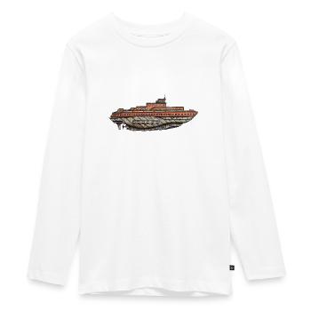 Submarine old and rusty - Teenager Premium Organic Long Sleeve Shirt - white - Front - AI Model Kid Female (0cm)
