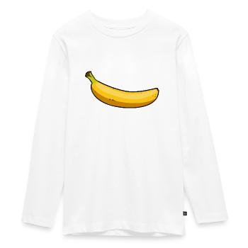 Banane - T-shirt manches longues Premium Ado - blanc - Devant - AI Model Kid Female (0cm)