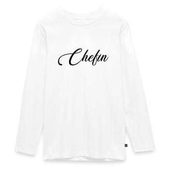 Chef Saying Scripture Sayings - Teenager Premium Organic Long Sleeve Shirt - white - Front - AI Model Kid Female (0cm)