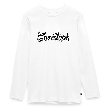 Christoph - Teenager Premium Bio Langarmshirt - Weiß - Vorne - AI Model Kid Female (0cm)