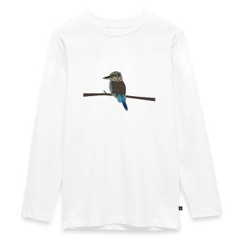 Laughing Hans - Kookaburra sans arrière-plan - T-shirt manches longues Premium Ado - blanc - Devant - AI Model Kid Female (0cm)