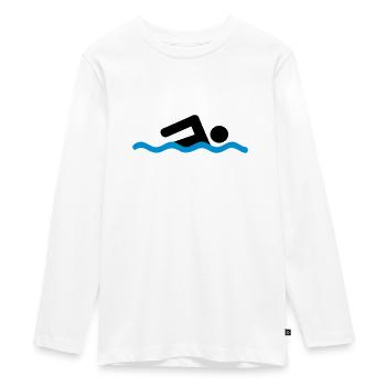 freestyle - Teenager Premium Organic Long Sleeve Shirt - white - Front - AI Model Kid Female (0cm)