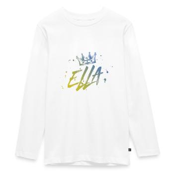 Ella - Teenager Premium Bio Langarmshirt - Weiß - Vorne - AI Model Kid Female (0cm)