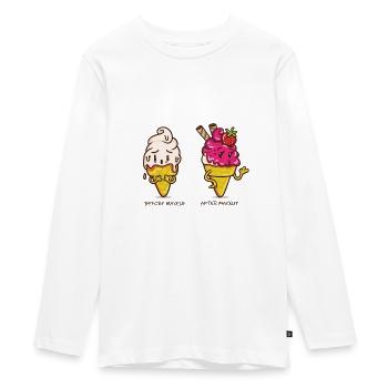 Before Makeup After Makeup - Makeup Artist Shirt - Teenager Premium Organic Long Sleeve Shirt - white - Front - AI Model Kid Female (0cm)