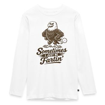 Parfois, je pète simplement. - T-shirt manches longues Premium Ado - blanc - Devant - AI Model Kid Female (0cm)